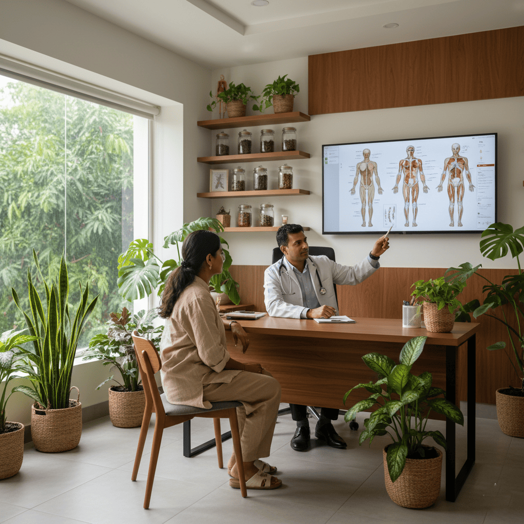 Herbal steam and naturopathy treatment